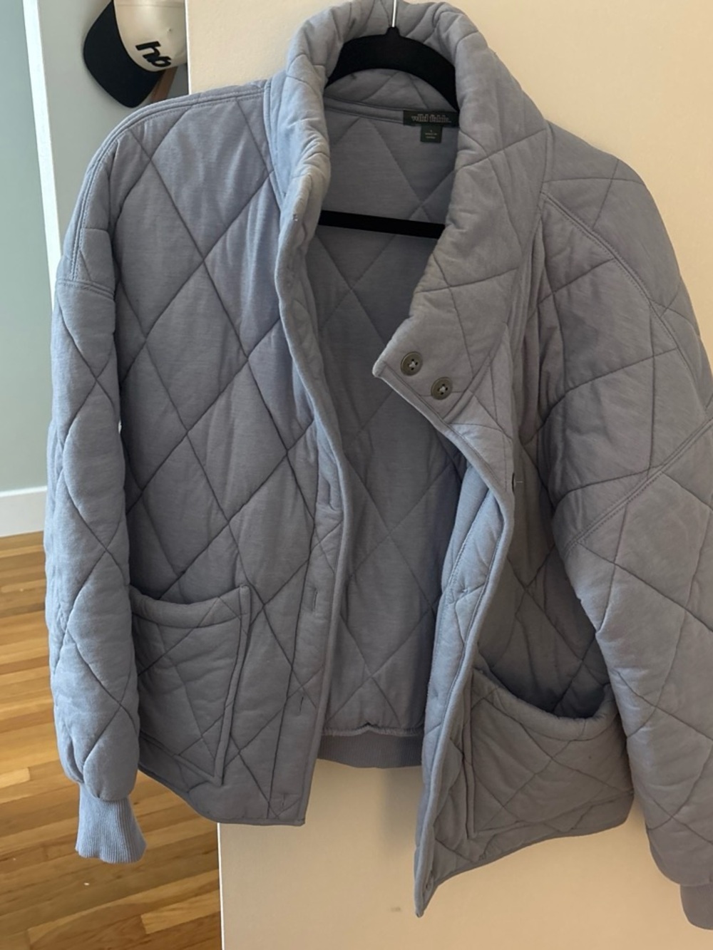 wild fable Quilted Bomber Jacket in Light Blue